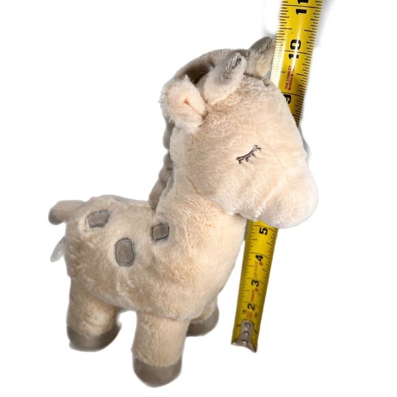 Kelly Toy Giraffe Rattle Lovey Plush Stuffed Animal Cream White Gray Super Soft - Picture 4 of 7